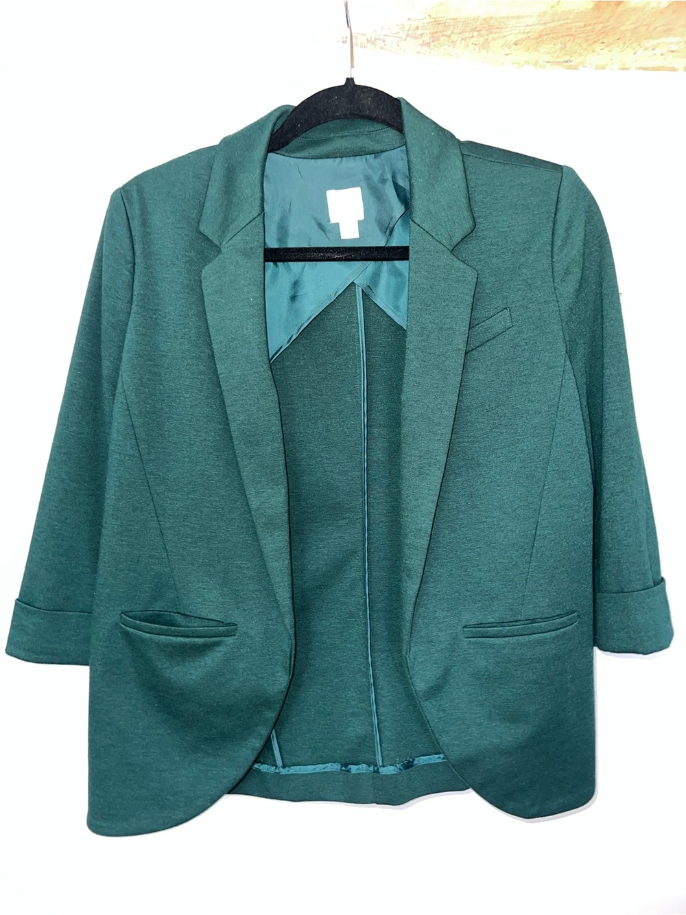 LC Lauren Conrad Teal Open-Front Blazer Jacket